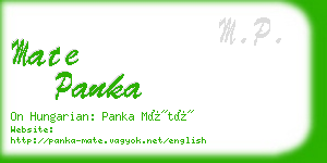 mate panka business card